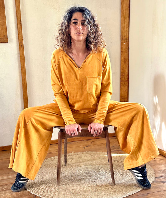 SET Rústico de Algodón | Palazzo Evasé + Buzo