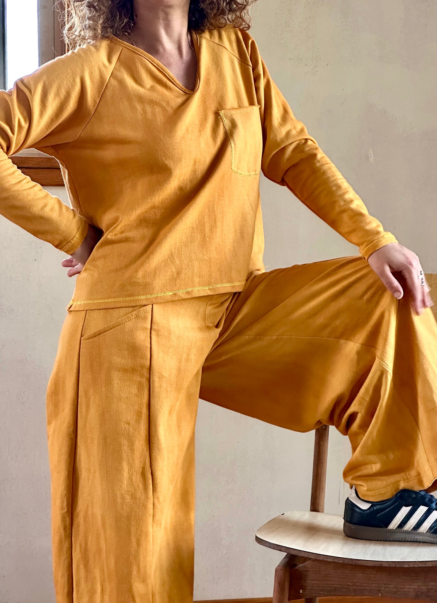 SET Rústico de Algodón | Palazzo Evasé + Buzo