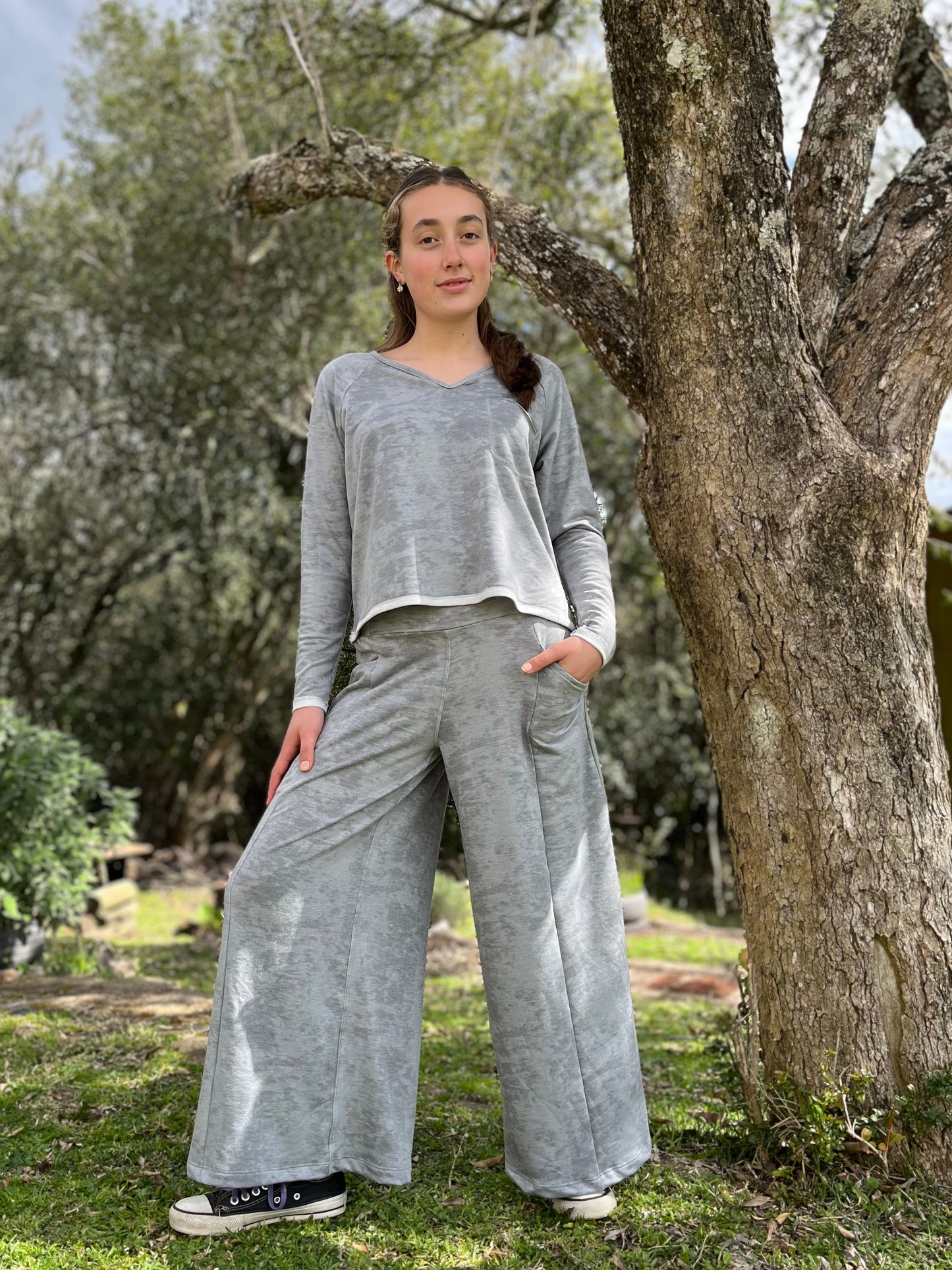 SET Viscosa Elastizada| Palazzo Evasé + Buzo