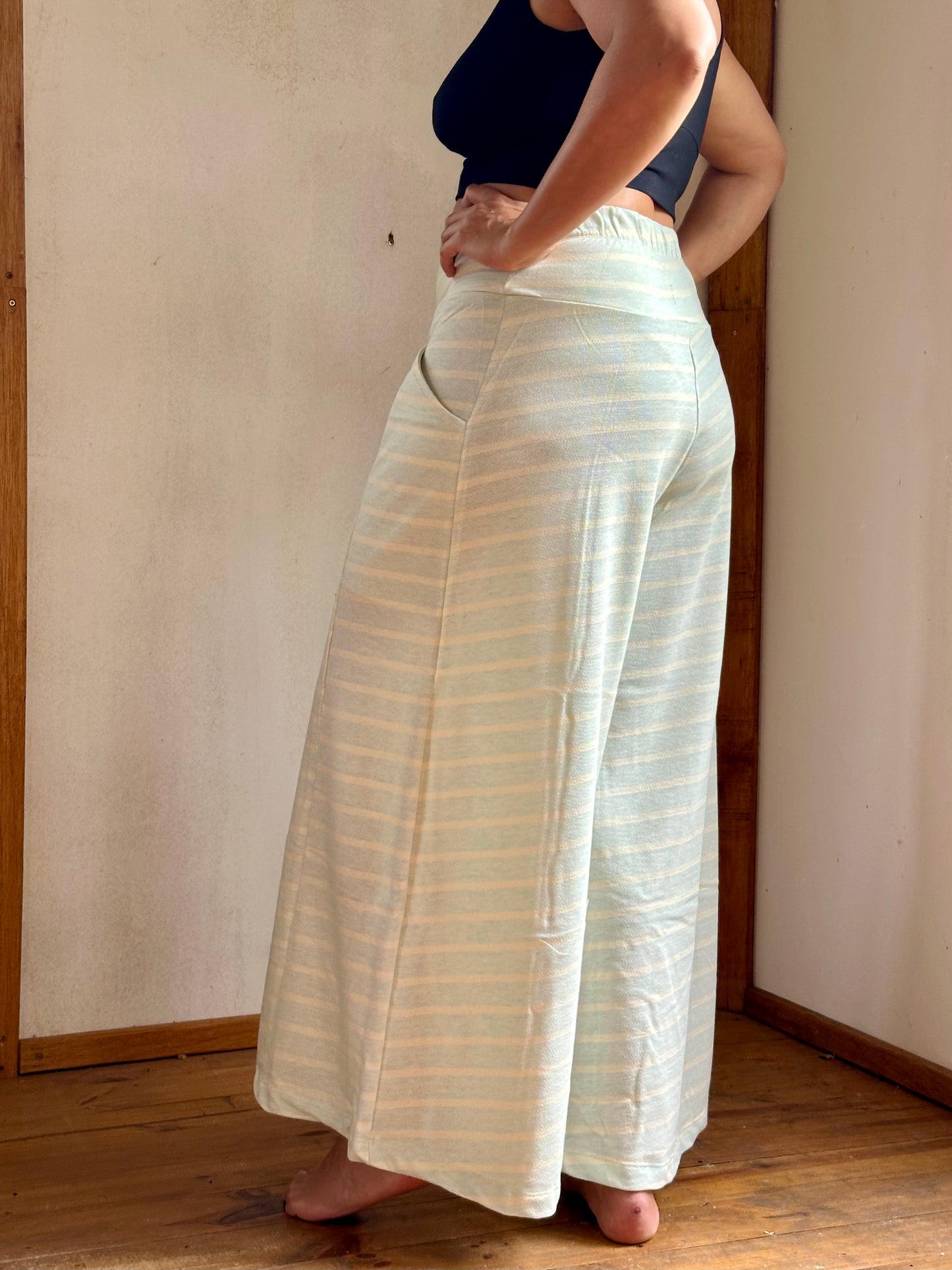 Palazzo EVASÉ | Rayas Rústico de Algodón