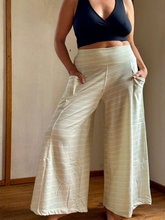 Palazzo EVASÉ | Rayas Rústico de Algodón