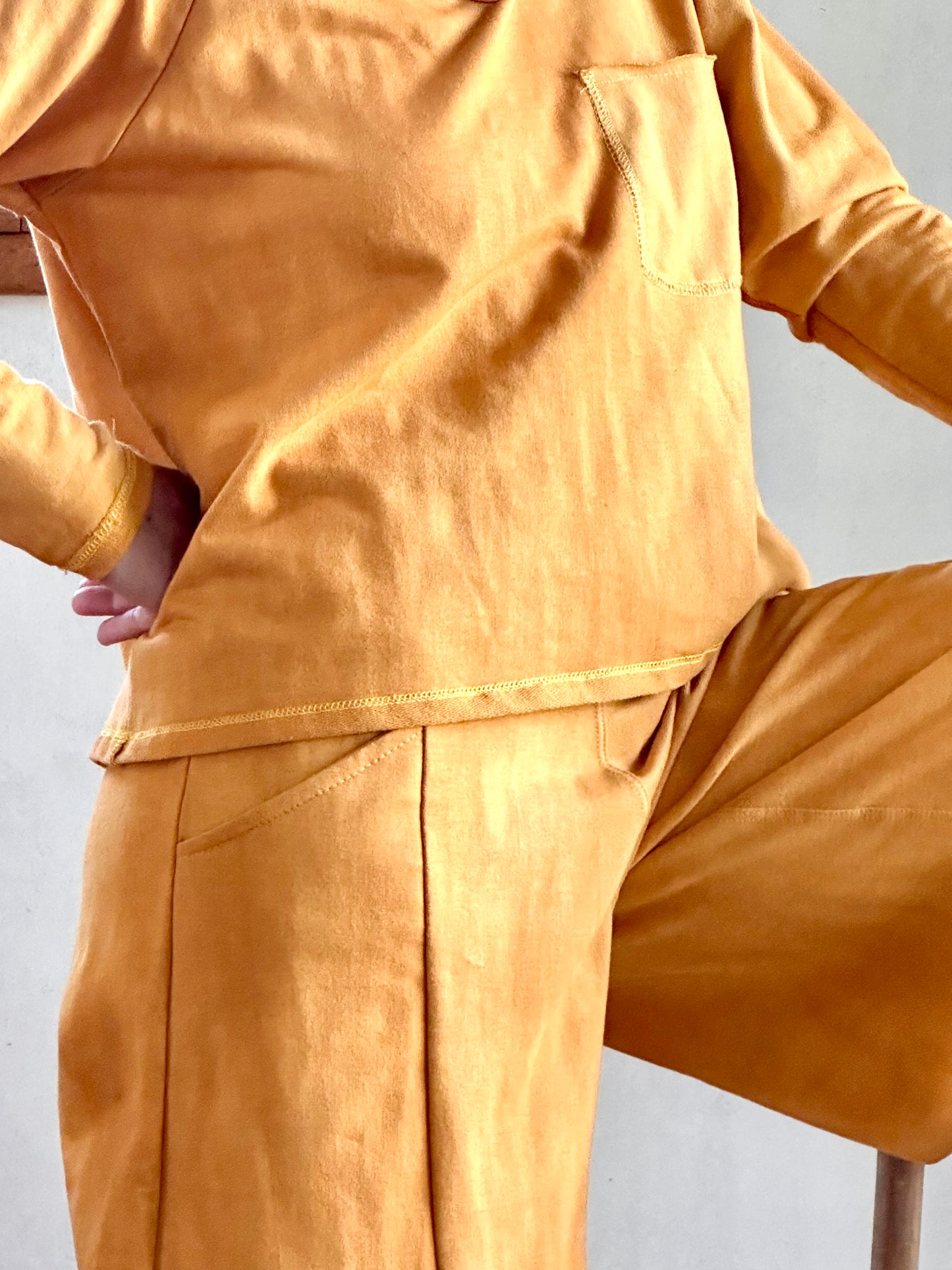 SET Rústico de Algodón | Palazzo Evasé + Buzo